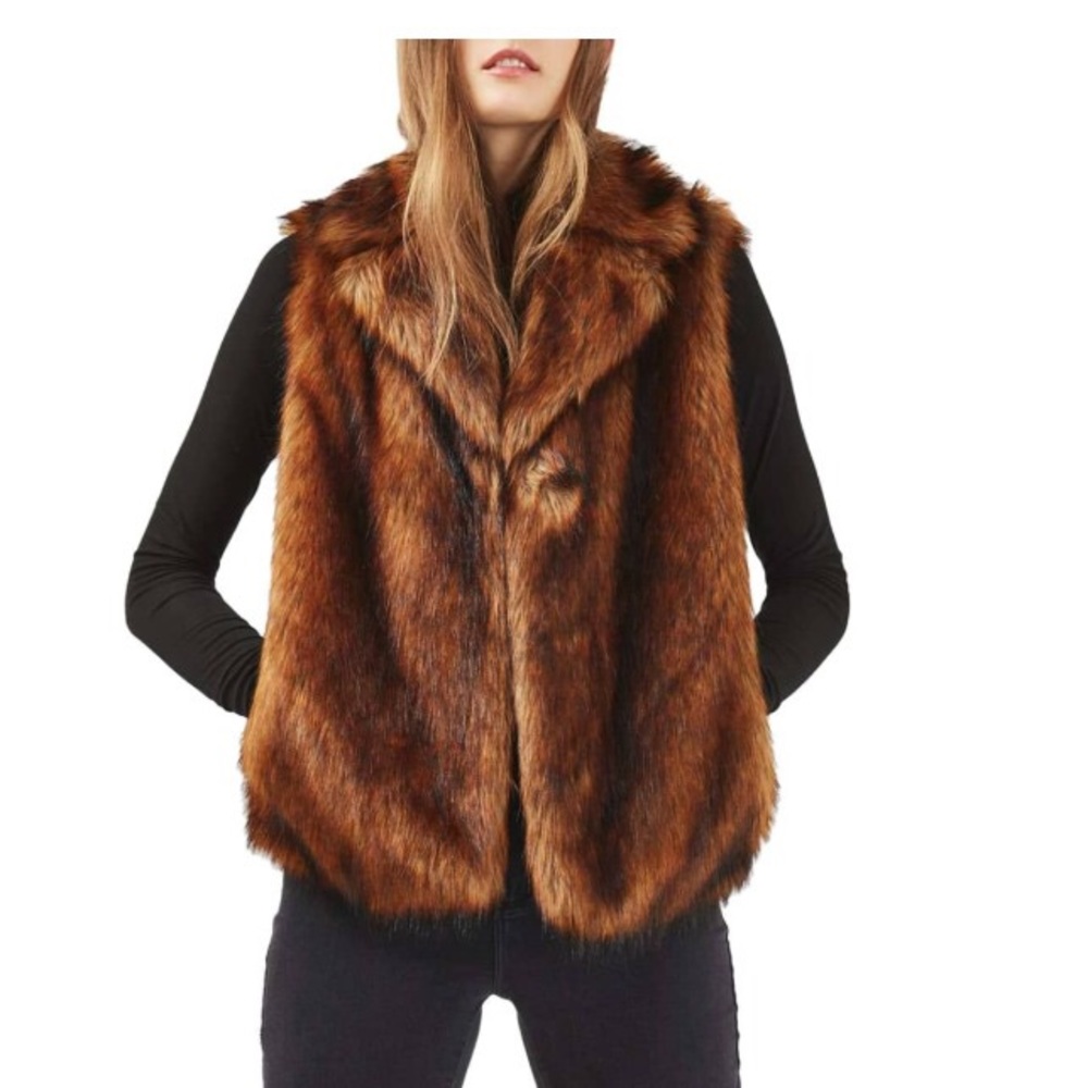 Topshop Faux Fur Vest